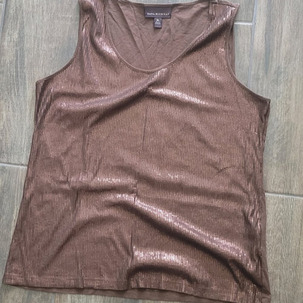 Dana Buchman Sequin Tank Top - XL